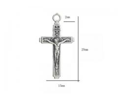 Cruz 29x15mm Metal/Grabado Cross Santa Cruz Colgante Simbolo